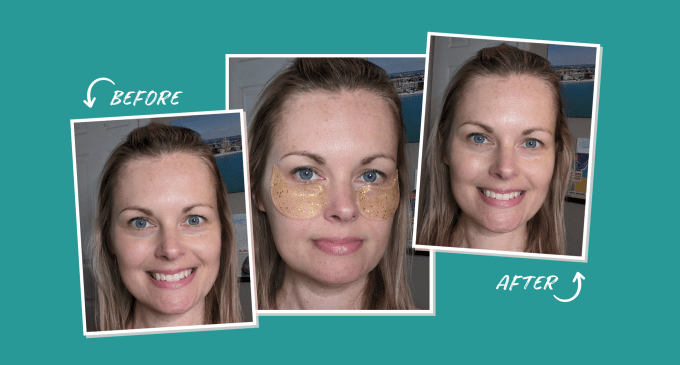 testing holler and glow eye masks: before, during and after