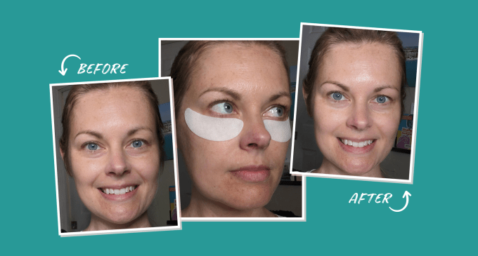 testing rinna beauty eye masks: before, during, after