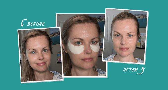 testing shiseido under-eye masks: before, during, after