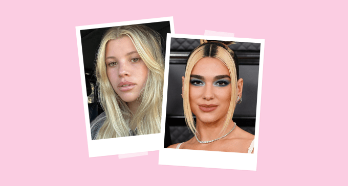 scaninavian hairline trend a photo of sofia richie and dua lipa