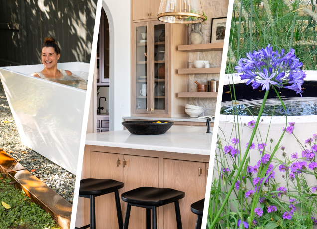 plunge pools, creamy neutral kitchens and sensory gardens as major home trends